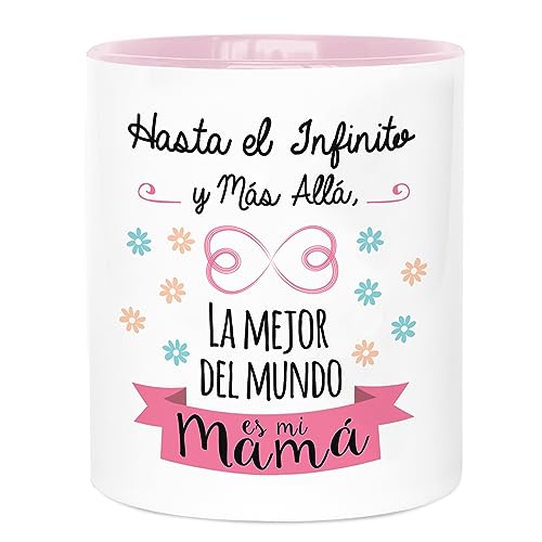 Consigue ahora LA MENTE ES MARAVILLOSA - Taza Cerámica con Frase y Dibujo |Hasta el Infinito y Más Allá la Mejor del Mundo es mi Mamá| 330 Ideas para regalar ml Regalo Original para una Persona Especial Taza Café y Té Top Precio 2024 | regaloscumple.com