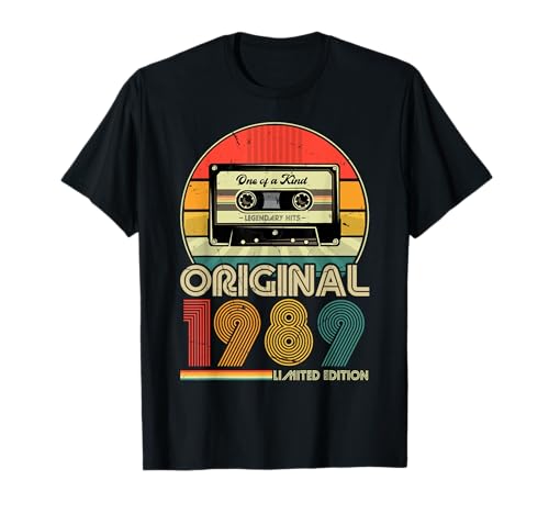 Comprar 1989 Vintage Cumpleaños Retro Edición Limitada Catálogo Hombres Mujer Camiseta Top Precio 2024 | regaloscumple.com