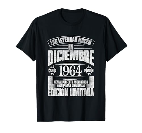 Consigue ahora Las Leyendas nacen en Diciembre 1964 - 60 Años BlackFriday Cumpleaños Camiseta Ofertas 2025 | regaloscumple.com