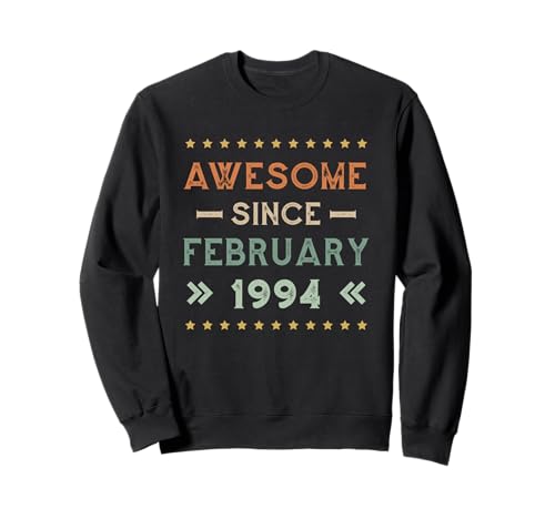 Comprar Awesome Since February Cumpleaños 1994 Birthday Design Sudadera Ofertas 2025 | regaloscumple.com