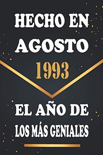 Comprar Hecho en Agosto 1993 el Año De Los Más Geniales: Libro visitas Ideas para regalar 27 años cuaderno 120 páginas felicitaciones idea regalo regalo 27 aniversario para pareja niño mujer hombre Ofertas 2024 | regaloscumple.com