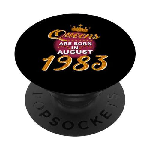 Consigue ahora Queens Are Born In August 1983 41 Promoción Years Old 41st Birthday PopSockets PopGrip Intercambiable Top Precio 2025 | regaloscumple.com