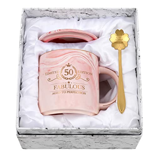Comprar Joymaking 50. Regalo cumpleaños para mujeres taza café rosa 12 oz con paquete regalo regalo cumpleaños para madre empleado jefe taza Catálogo café para regalo cumpleaños Navidad Top Precio 2024 | regaloscumple.com