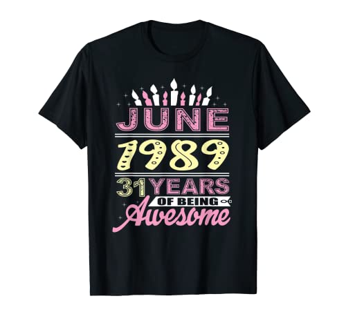 Consigue ahora Junio Promoción 1989 31 años 31 cumpleaños fiesta regalo vela Camiseta Top Precio 2024 | regaloscumple.com