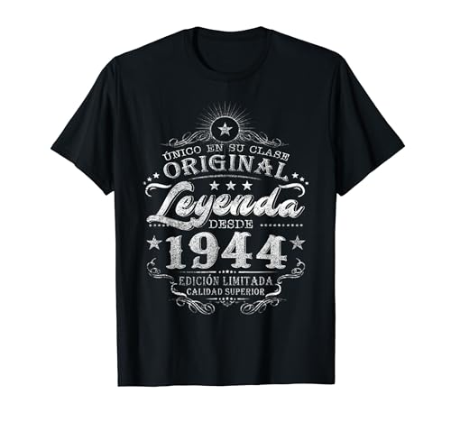 Comprar Leyenda Desde 1944 Cumpleaños 80 Años Camiseta Regalos Ofertas 2025 | regaloscumple.com