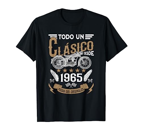 Consigue ahora Motero Todo Un Clásico Promoción Nacido En 1965 Cumpleaños Camiseta Rebajas 2025 | regaloscumple.com