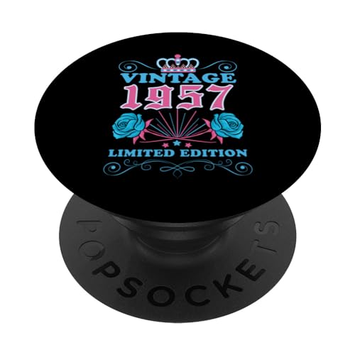 Comprar Decoraciones vintage 68 cumpleaños vintage 1957 68 años PopSockets PopGrip BlackFriday Adhesivo Ofertas 2025 | regaloscumple.com