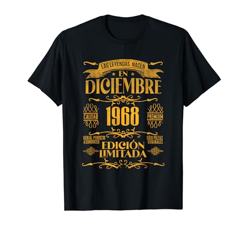 Consigue ahora Las Leyendas nacen en Diciembre Cumpleaños 1968 - 56 Años Cumpleaños Camiseta Rebajas 2024 | regaloscumple.com
