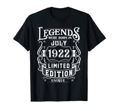 Oferta Cumpleaños 1922 Limitada Legend Camiseta