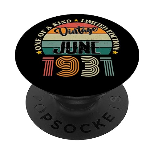 Comprar 93 Años Ideas para regalar Vintage Junio 1931 93 Cumpleaños Retro PopSockets PopGrip Intercambiable Ofertas 2024 | regaloscumple.com