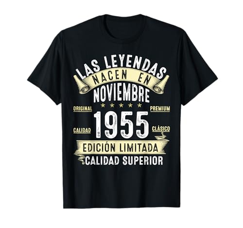 Consigue ahora 69 Años BlackFriday Cumpleaños Las Leyendas nacen en Noviembre 1955 Camiseta Top Precio 2025 | regaloscumple.com