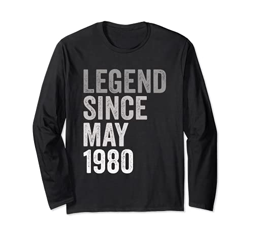 Comprar Leyenda Desde Mayo 1980 Navidad Año Cumpleaños Manga Larga Rebajas 2024 | regaloscumple.com