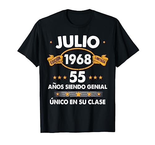 Consigue ahora Hombre 55 Años Cumpleaños Regalo Hombre Navidad Julio 1968 Julio 55 Años Camiseta Rebajas 2024 | regaloscumple.com