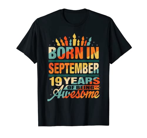 Consigue ahora Septiembre 2002 19 años 19 cumpleaños Navidad regalo vela gráfico Camiseta Rebajas 2025 | regaloscumple.com
