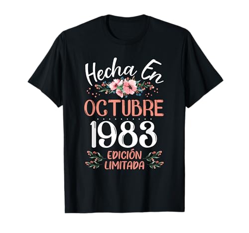 Consigue ahora Hecha En Octubre BlackFriday 1983 Mujer Regalo 42 Años Cumpleaños Camiseta Rebajas 2025 | regaloscumple.com