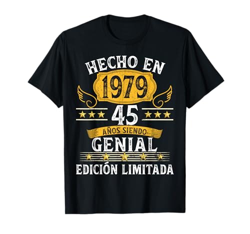 Comprar Hecho En 1979 Cumpleaños Hombre Mujer 45 Cumpleaños Camiseta Top Precio 2025 | regaloscumple.com