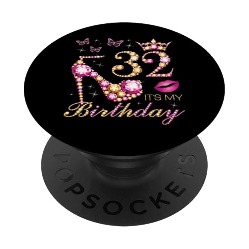 Comprar 32 Es mi cumpleaños 32 años es Catálogo mi cumpleaños número 32 PopSockets PopGrip Adhesivo Rebajas 2025 | regaloscumple.com