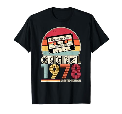 Comprar Cumpleaños 1978 vintage cumpleaños retro edición limitada hombres mujer regalo Camiseta Top Precio 2024 | regaloscumple.com