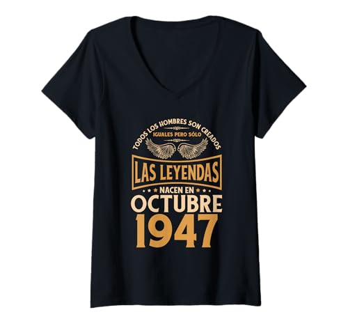 Comprar Cumpleaños Hombre Regalos Las Leyendas Octubre 1947 Camiseta Cuello Catálogo V Top Precio 2024 | regaloscumple.com