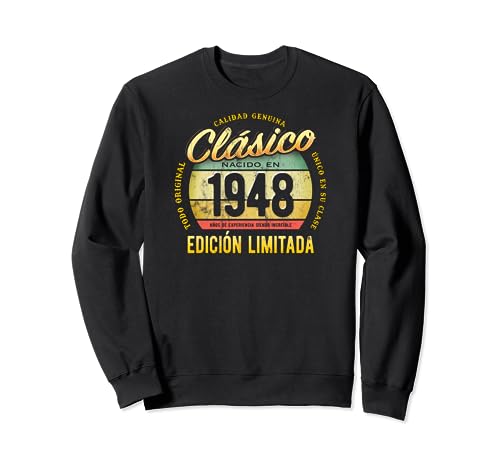 Consigue ahora Navidad Clásico Nacido En 1948 Edición Limitada 76 Cumpleaños Sudadera Top Precio 2024 | regaloscumple.com