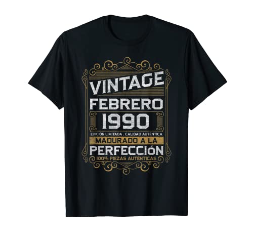 Comprar Febrero 1990 Vintage Ideas para regalar Regalo 33 Años Cumpleaños Hombre Camiseta Ofertas 2025 | regaloscumple.com