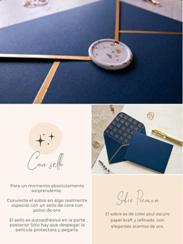 Dónde comprar en España Joli Tarjeta cumpleaños Happy 50 Tarjeta 50 con y sello