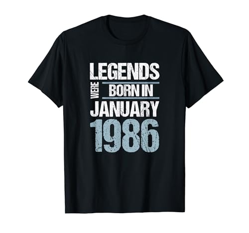 Consigue ahora Las Ideas para regalar leyendas nacieron en enero 1986 Cumpleaños Camiseta Top Precio 2024 | regaloscumple.com