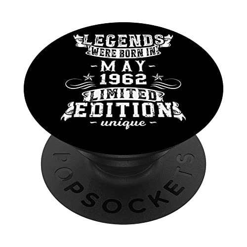 Consigue ahora Cumpleaños Mayo 1962 Edición Limitada Regalo Legend May PopSockets Promoción PopGrip Intercambiable Top Precio 2024 | regaloscumple.com
