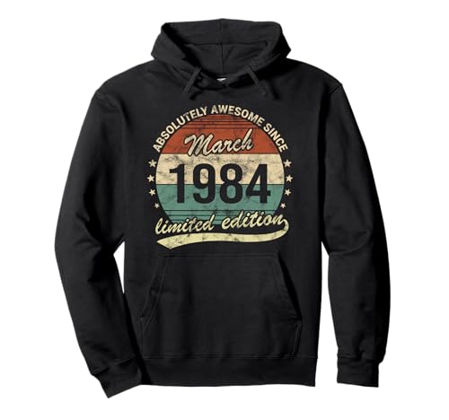 Comprar 40 Cumpleaños Impresionante Marzo 1984 Hombre Promoción Mujer Sudadera con Capucha Top Precio 2024 | regaloscumple.com