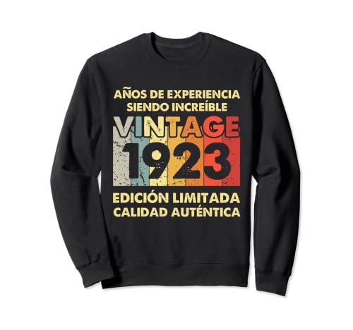 Consigue ahora Vintage 1923 Años Cumpleaños Hombre Mujer Nacido En 1923 Navidad Sudadera Top Precio 2024 | regaloscumple.com