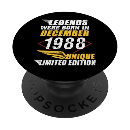 Comprar Cumpleaños Diciembre 1988 Edición Catálogo Limitada Regalo Vintage PopSockets PopGrip Adhesivo Top Precio 2025 | regaloscumple.com