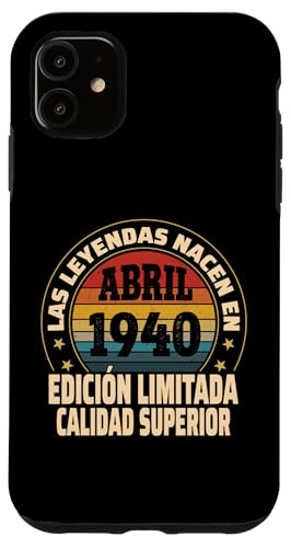Consigue Promoción ahora Carcasa para iPhone 11 Edición Limitada Abril 1940 - Cumpleaños 84 Años Ofertas 2024 | regaloscumple.com
