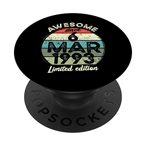 Consigue ahora Camiseta cumpleaños 30 años 6 marzo 1993 30 cumpleaños PopSockets Catálogo PopGrip Intercambiable Ofertas 2025 | regaloscumple.com