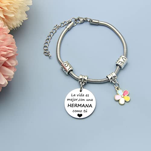 Ofertas en regaloscumple.com Regalos Navidad Hermana Pulsera Regalo Hermana Pulsera Personalizada Ajustable para Hermana Regalos Cumpleaños…