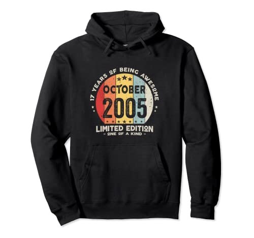 Consigue ahora Regalo 17 Cumpleaños años Cumpleaños Chico Chica - Octubre 2005 Sudadera con Capucha Rebajas 2024 | regaloscumple.com