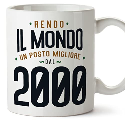 Consigue ahora MUGFFINS Tazas 2000 Cumpleaños - BlackFriday En Italiano - Rendo il Mondo un Posto Migliore - 11 oz / 330 ml - Regalo original y divertido Ofertas 2023 | regaloscumple.com