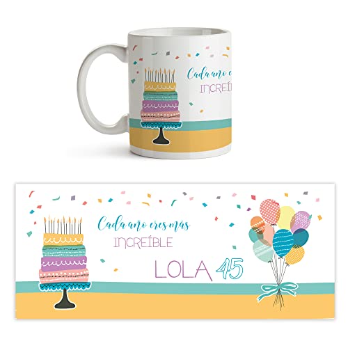 Comprar Regalos Fotoprix Taza cumpleaños personalizada con nombre y años | Regalo cumpleaños mujer original | Personalizable con el nombre y los años del aniversario | Varios diseños: Cumpleaños 8 Ofertas 2023 | regaloscumple.com