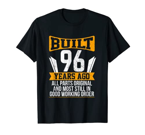 Consigue ahora Construido hace 96 años piezas originales divertido regalo BlackFriday cumpleaños 96 Camiseta Top Precio 2025 | regaloscumple.com