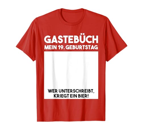 Comprar Libro visitas para cumpleaños 19 años Camiseta Promoción Top Precio 2025 | regaloscumple.com