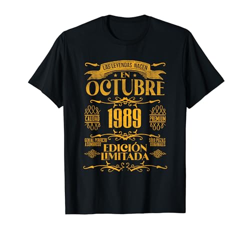 Oferta Las nacen Octubre - Años Camiseta
