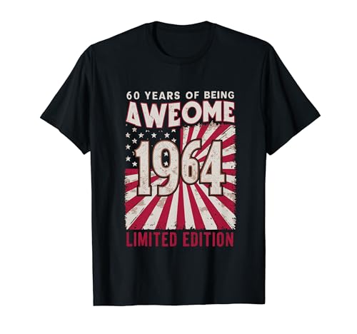 Consigue ahora 60 años Vintage 1964 Edición Limitada 60 Promoción Cumpleaños Camiseta Top Precio 2024 | regaloscumple.com