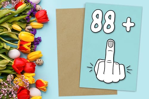Ofertas en regaloscumple.com Tarjeta   89 cumpleaños  88 + 1  divertida tarjeta   cumpleaños para mujeres u hombres   89 años