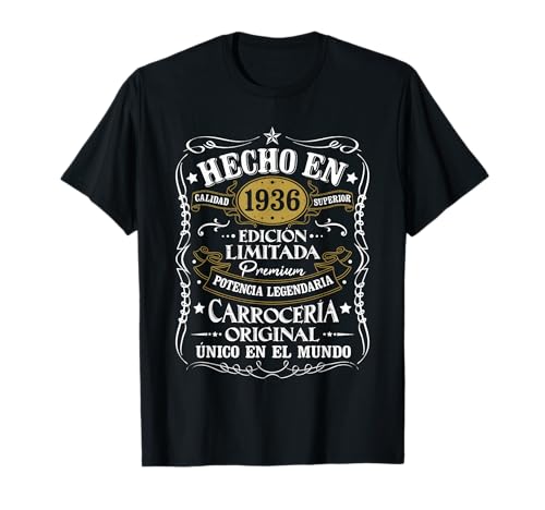 Consigue ahora 88 Cumpleaños 88 Años Hombre BlackFriday Hecho en 1936 Vintage Regalo Camiseta Rebajas 2025 | regaloscumple.com