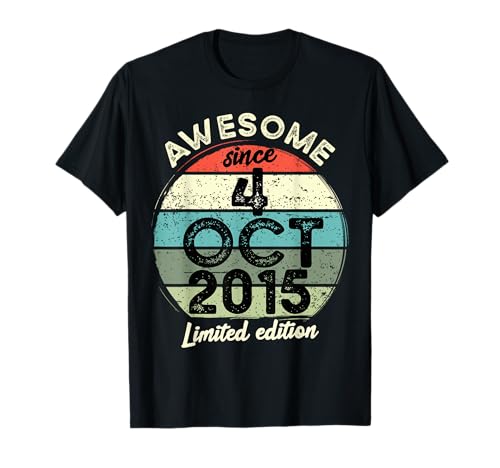 Comprar 4 octubre 2015 10 cumpleaños 10 años 2025 Cumpleaños Camiseta BlackFriday Rebajas 2024 | regaloscumple.com