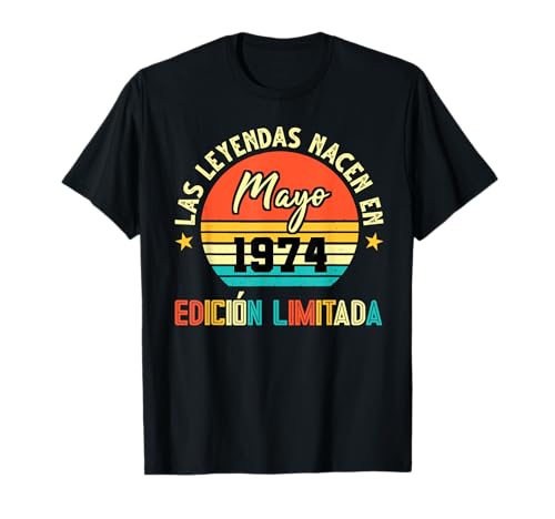 Consigue ahora Las Ideas para regalar Leyendas nacen en Mayo 1974 48 cumpleaños Camiseta Ofertas 2024 | regaloscumple.com