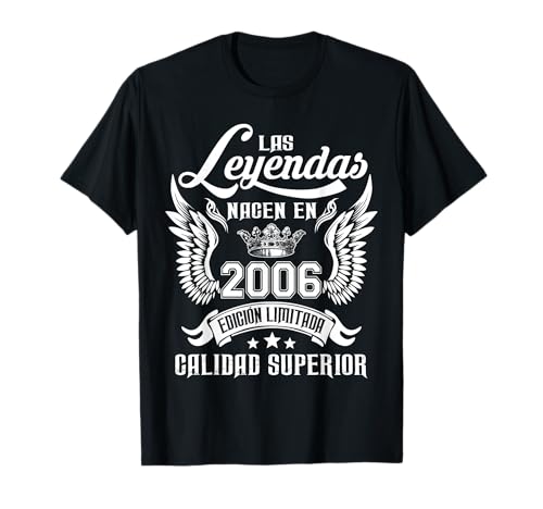 Comprar Navidad Cumpleaños 18 Años Las Leyendas Nacen En 2006 Camiseta Top Precio 2024 | regaloscumple.com