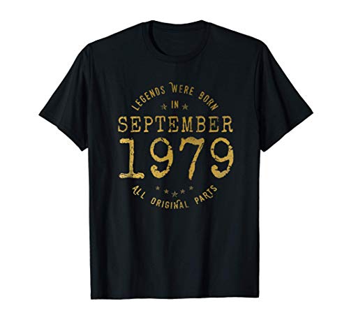Consigue ahora Catálogo 42 años Cumpleaños Las Leyendas nacen en Septiembre 1979 Camiseta Ofertas 2025 | regaloscumple.com