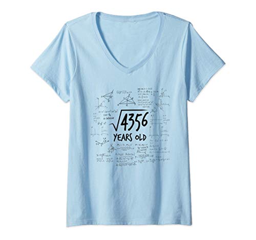Comprar Mujer 66 cumpleaños Cumpleaños - raíz 4356 matemáticas nerd matemáticas Camiseta Cuello V Rebajas 2025 | regaloscumple.com