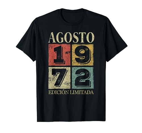 Consigue ahora 51 Años Cumpleaños 1972 Hombre 51 Agosto Edición Limitada Camiseta Navidad Rebajas 2024 | regaloscumple.com