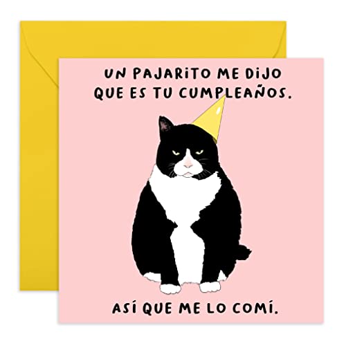 Consigue ahora Central 23 Tarjeta cumpleaños divertida - “Un pajarito me dijo que es tu cumpleaños” - Tarjeta cumpleaños con BlackFriday un gato - Graciosa - Para hombres mujeres Ofertas 2024 | regaloscumple.com